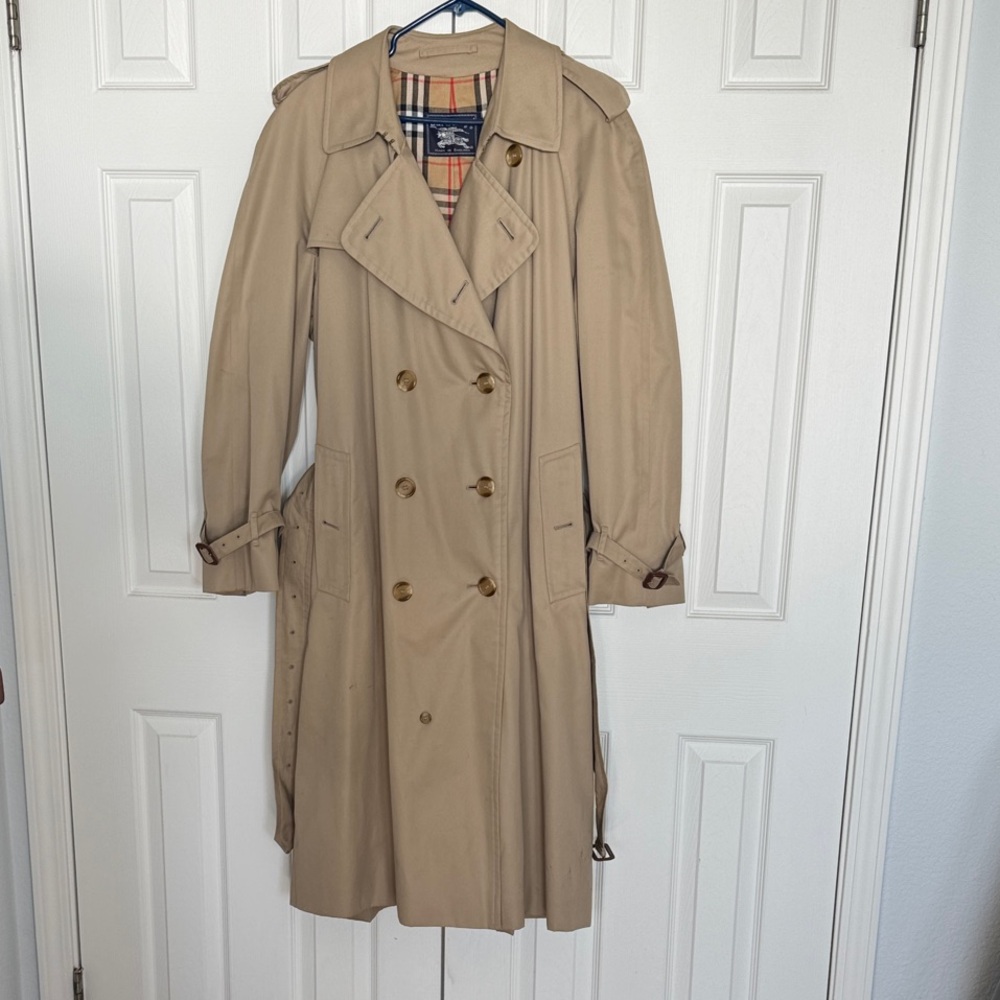 Burberry Beige Double-Breasted Trench Coat
